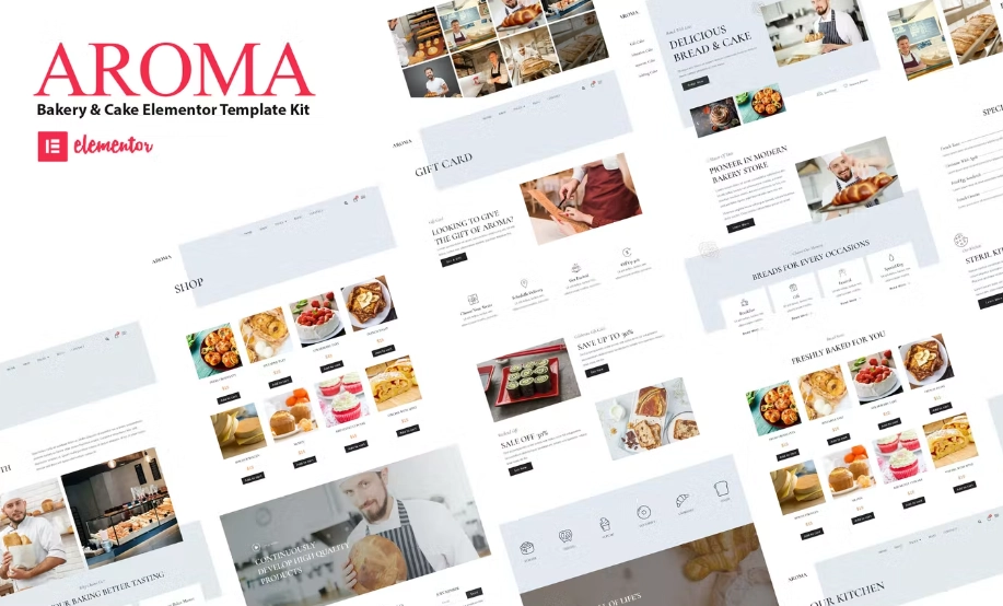 Aroma – Bakery & Cake Elementor Template