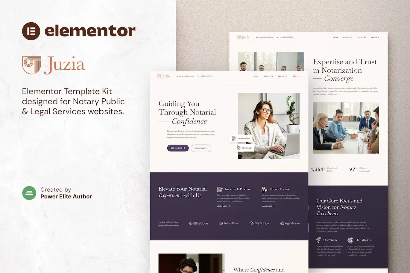 Juzia – Notary Public & Legal Services Elementor Template