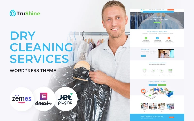 TruShine – Dry Cleaning Services WordPress Theme