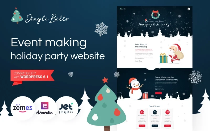 Jingle Bells – Event Making Holiday Party Website WordPress Theme