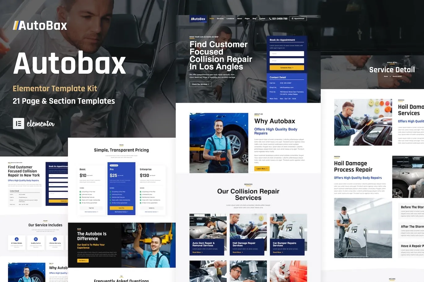 Autobax – Car Body Repair Shop Elementor Pro Template