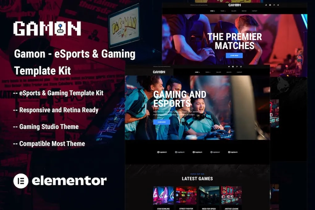 Gamon – eSports & Gaming Elementor Template
