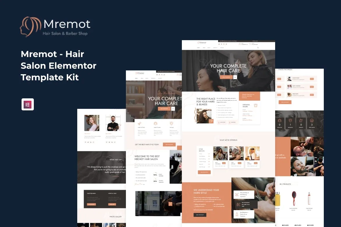 Mremot – Hair Salon Elementor Template