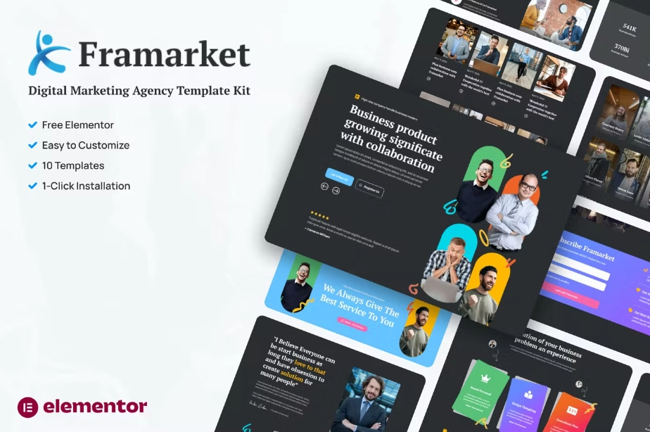 Framarket – Digital Marketing Elementor Template