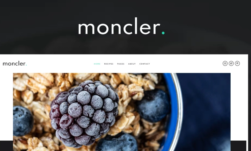 Moncler – Food Blog Elementor Template