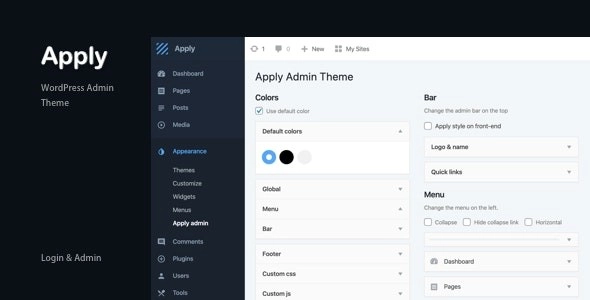 Admin Theme - Apply