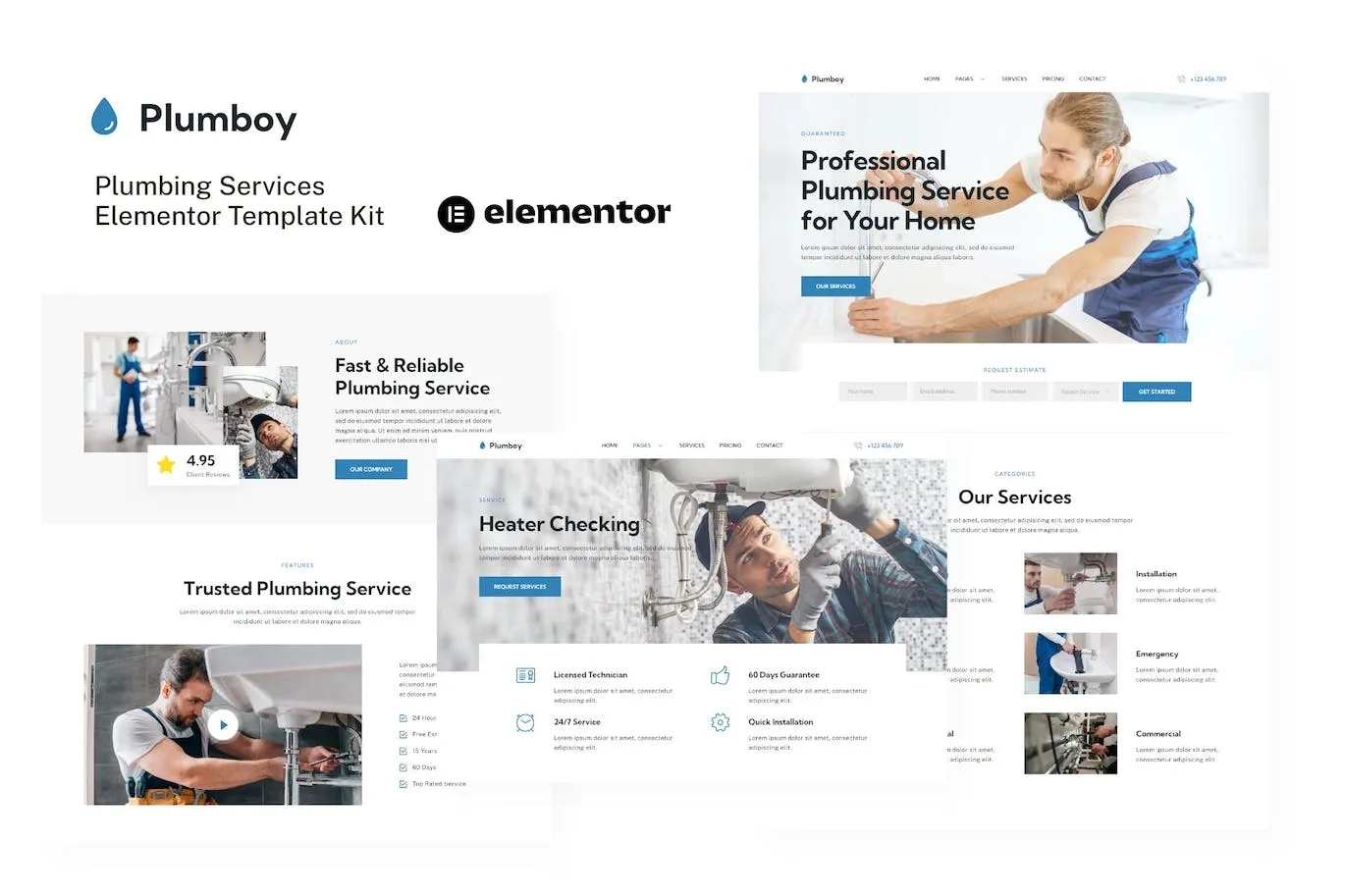 Plumboy – Plumbing Services Elementor Template