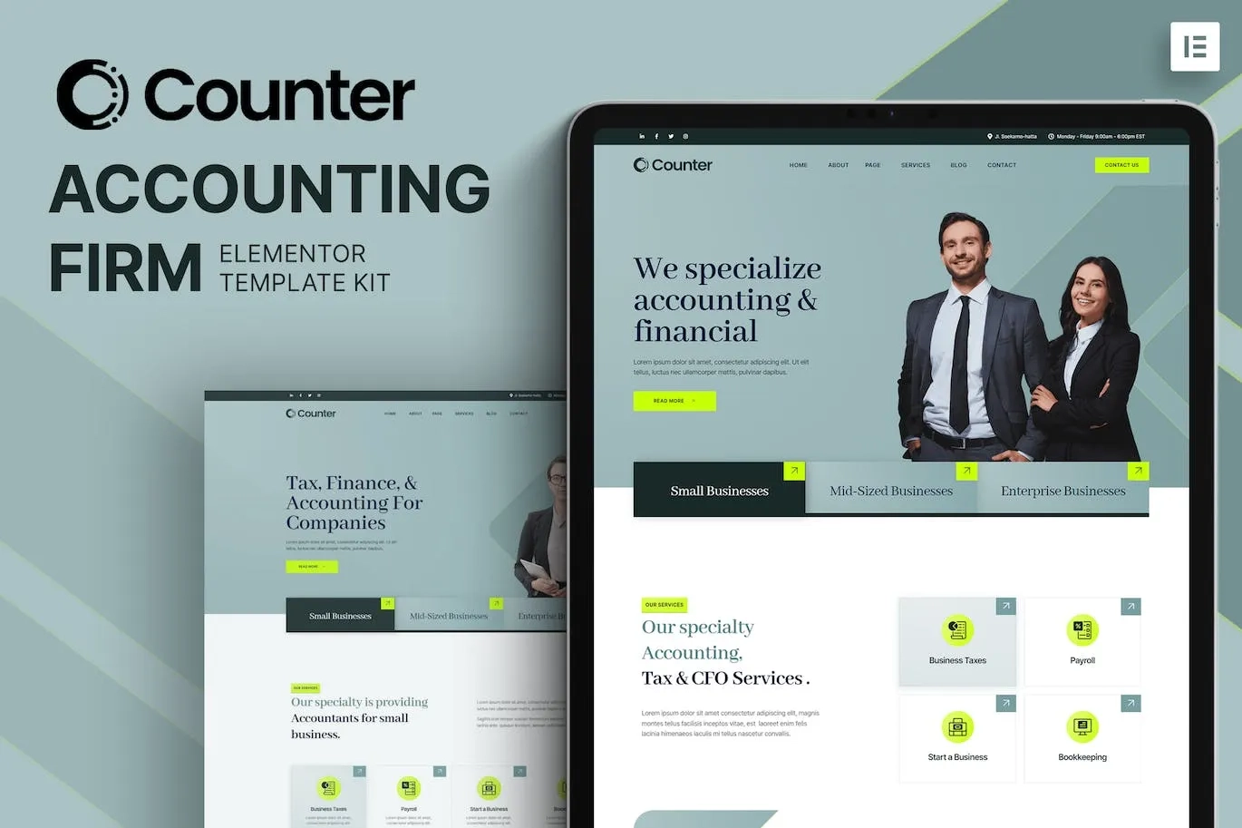 Counter – Accounting Firm Elementor Template