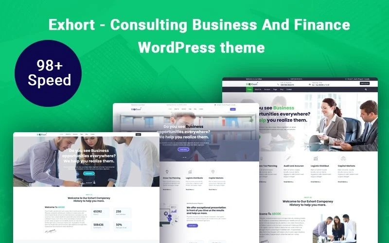 Exhort – Consulting Business And Finance WordPress Theme