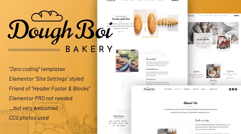 DoughBoiBakery – Bakery Cakery Elementor Template