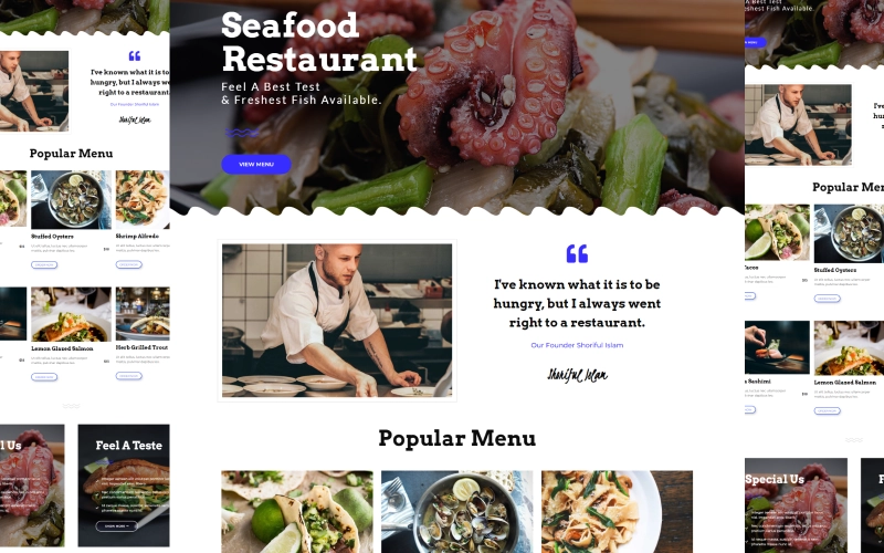 Julia – Seafood and Restaurant One Page WordPress Theme