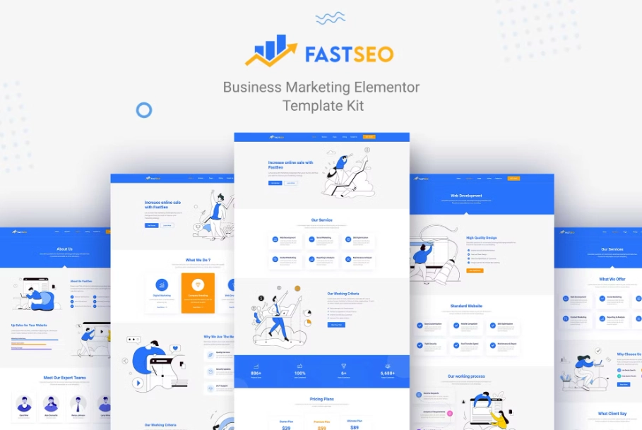 FastSEO – Business Marketing Elementor Template