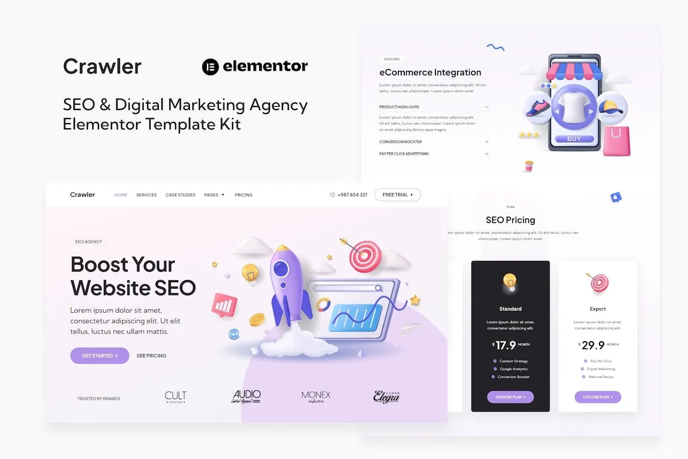 Crawler – SEO & Digital Marketing Agency Elementor Template