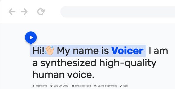 Voicer Text to Speech Plugin for WordPress