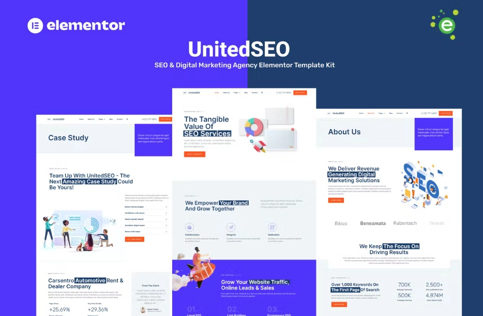 UnitedSEO – SEO and Digital Marketing Agency Elementor Template