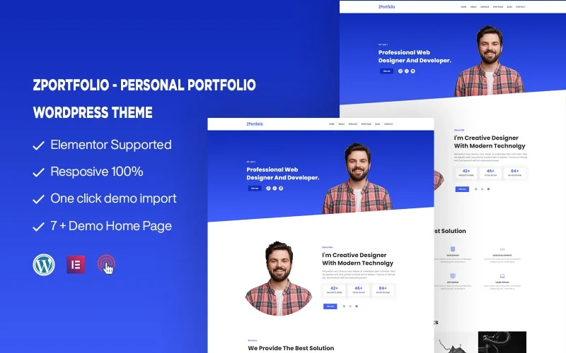 ZPortfolio – Personal Portfolio One page WordPress Theme