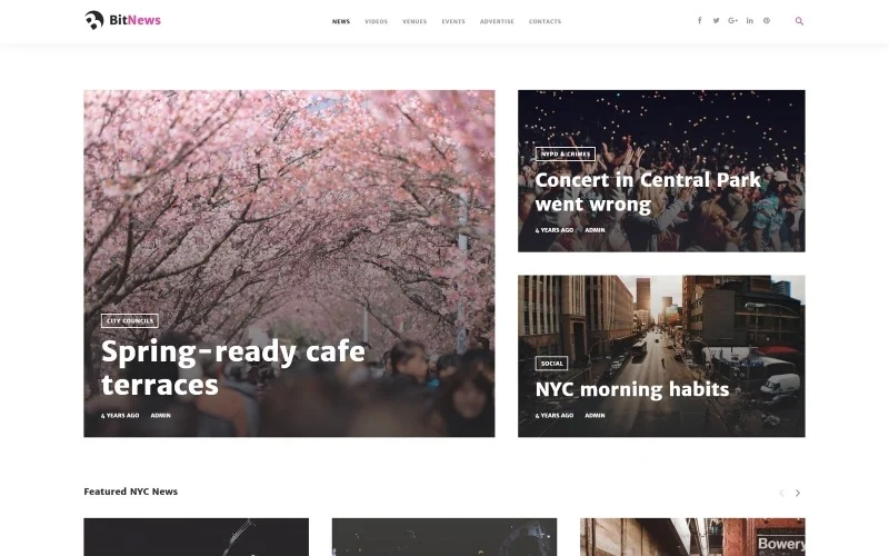 BitNews – Blog Magazine & News Portal WordPress Theme