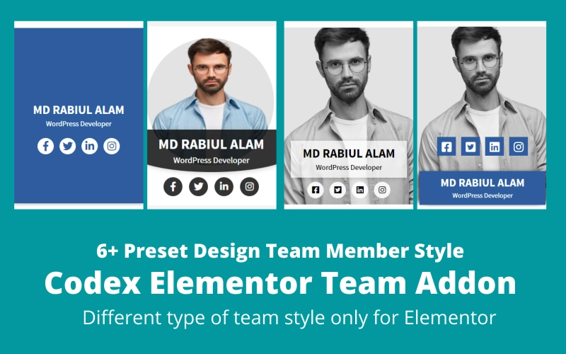 Codex Elementor Team Card