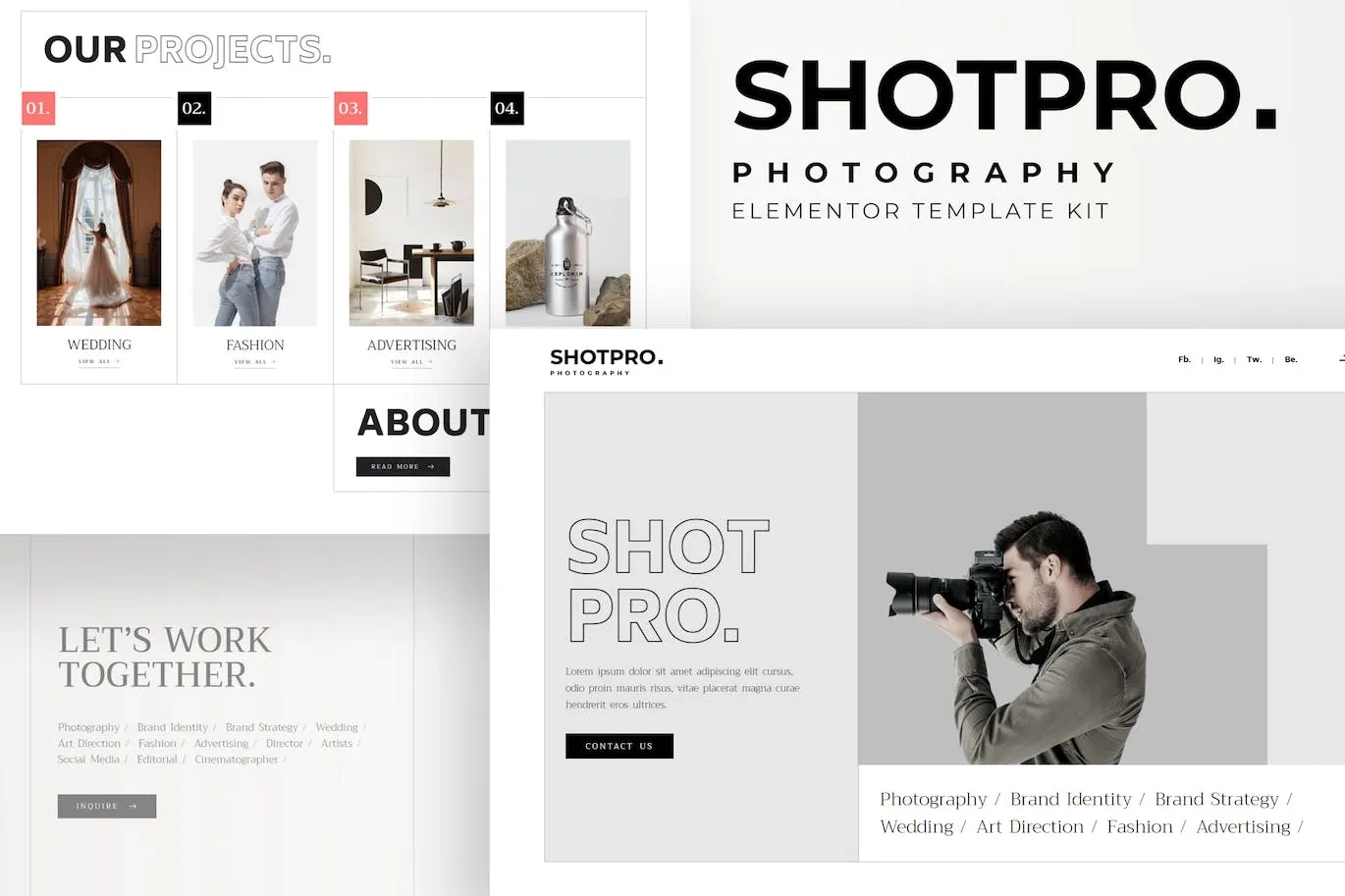 Shotpro – Photography & Portfolio Elementor Template