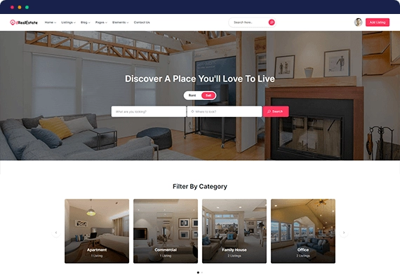 Directorist dRealEstate – Real Estate WordPress Theme for Business Directory