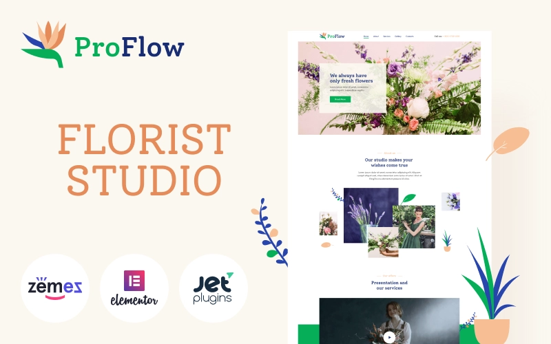 ProFlow – Contemporary And Minimalistic Florist WordPress Theme