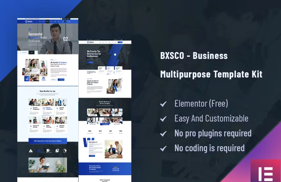 BXSCO – Business Multipurpose Elementor Template