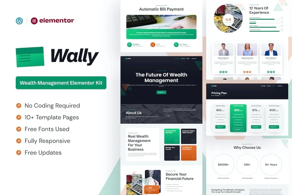Wally – Wealth Management Elementor Pro Template