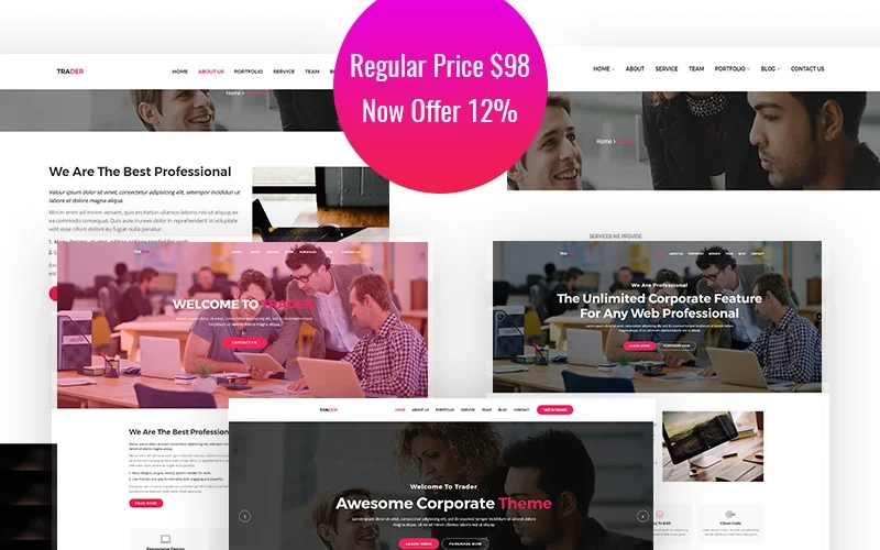 Trader – Corporate Responsive WordPress Theme