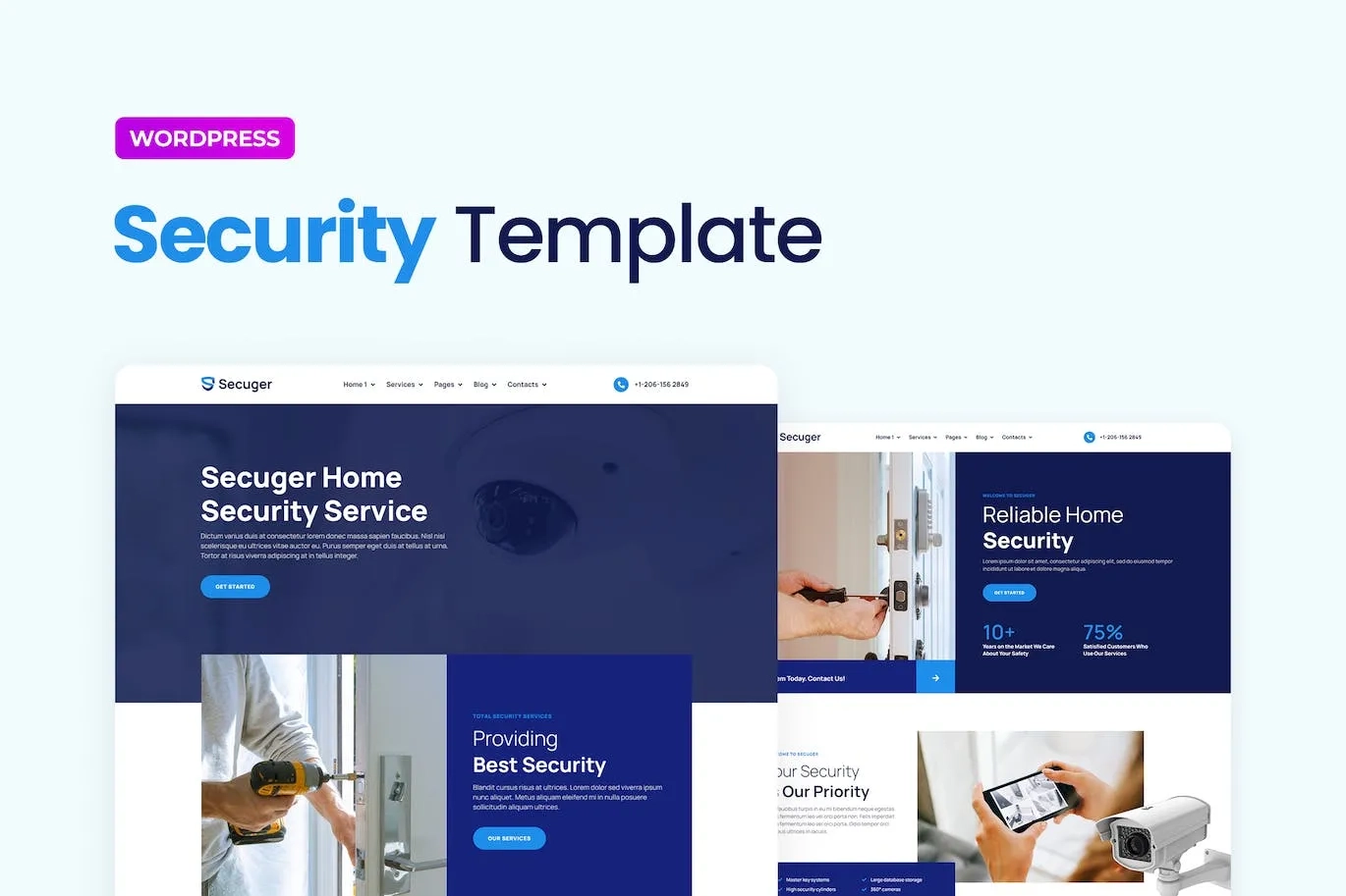 Secuger – Home Security Elementor Pro Template