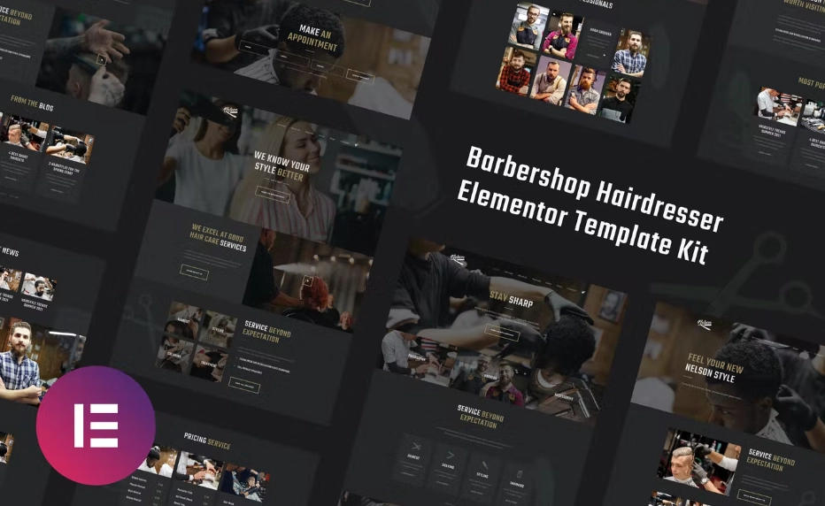 Nelson – Barbershop & Hairdresser Elementor Template