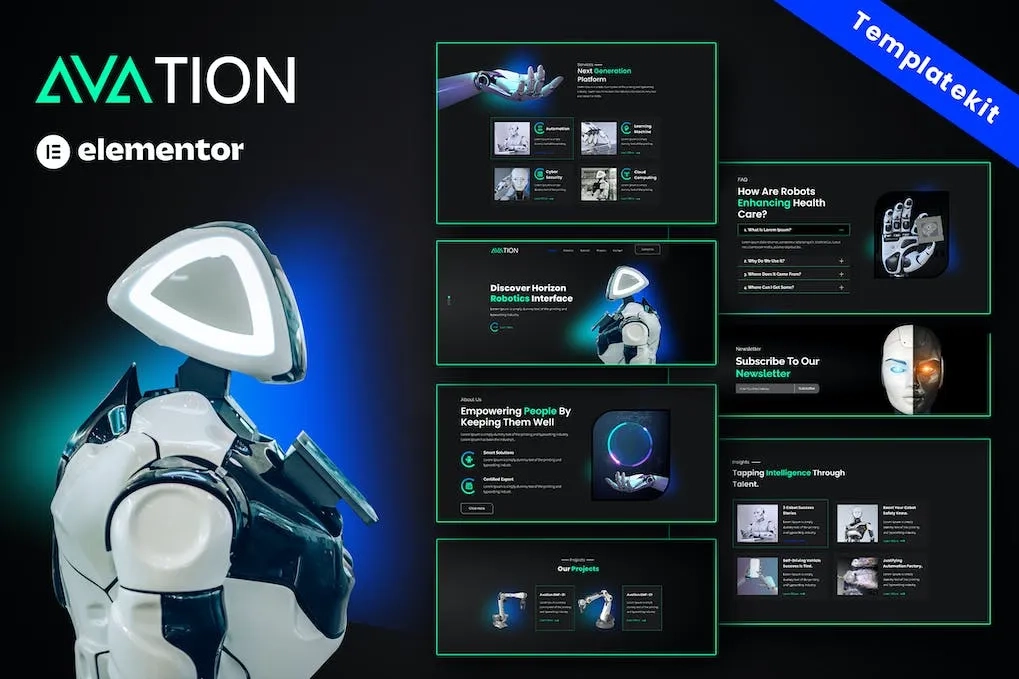 AVATION – Robotics & Artificial Intelligence Elementor Template