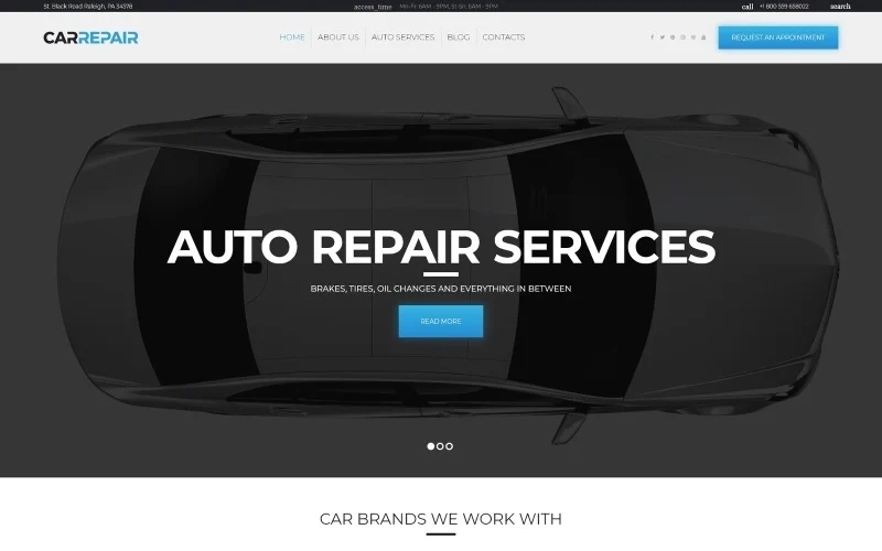 CarRepair – Auto Repair Services WordPress Theme