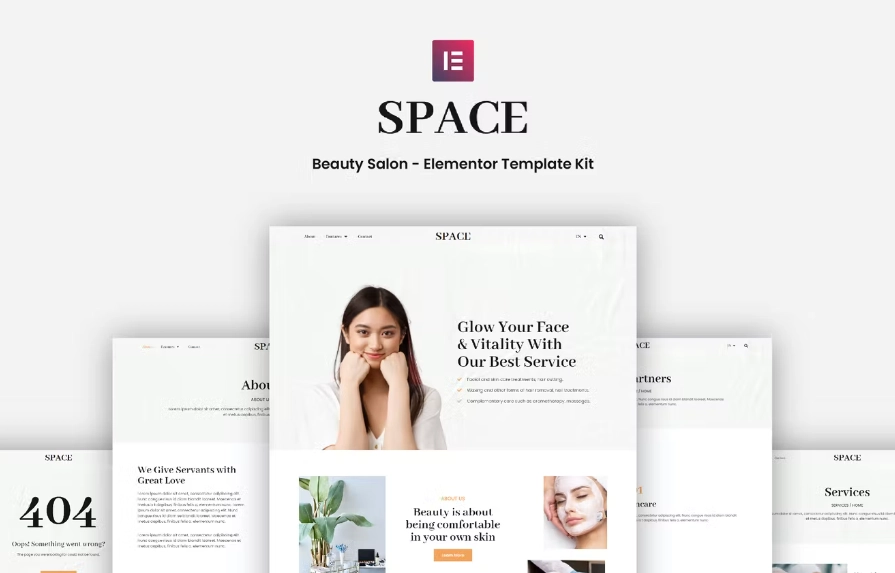 Space – Beauty Salon Elementor Template