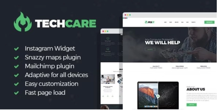 TechCare – Electronics Repair WordPress Theme