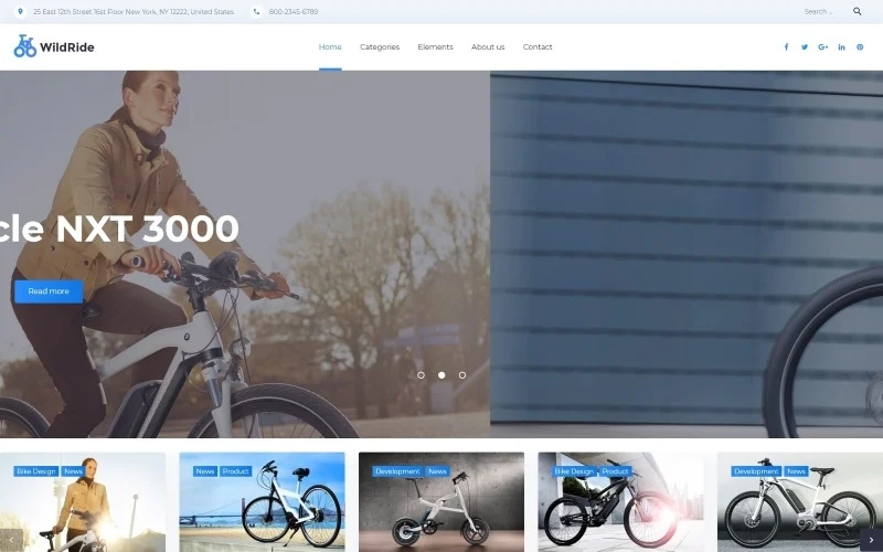 WildRide – Sports Bicycle WordPress Theme