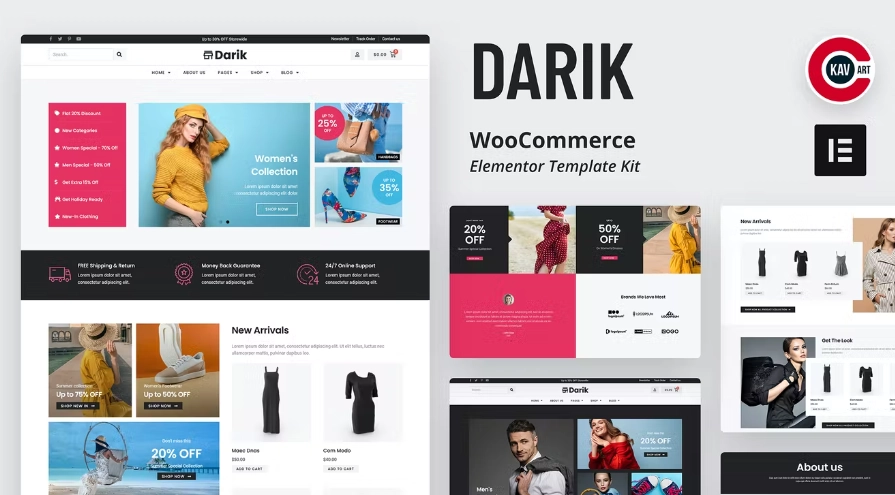 Darik – Fashion WooCommerce Elementor Template