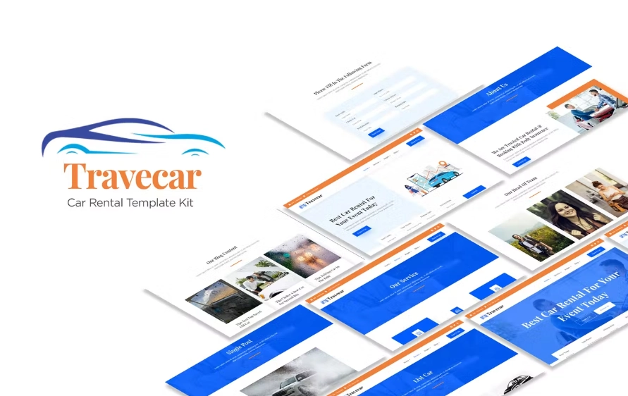 Travecar – Car Rental Elementor Template