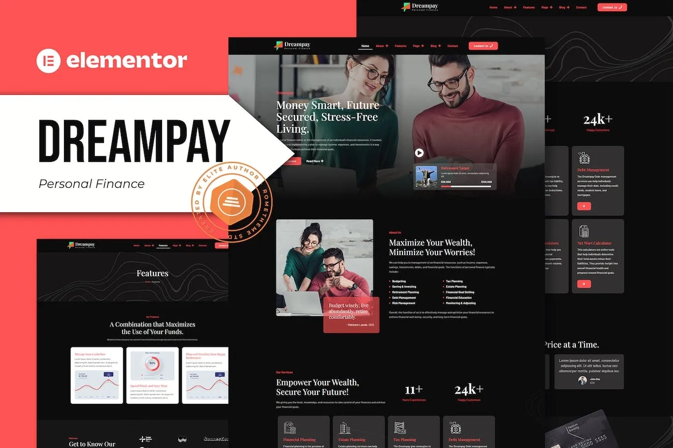 Dreampay – Personal Finance Elementor Pro Template