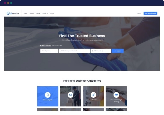 Directorist dService – Best Service WordPress Directory Theme