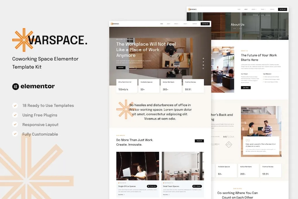 Varspace – Coworking Space Elementor Template