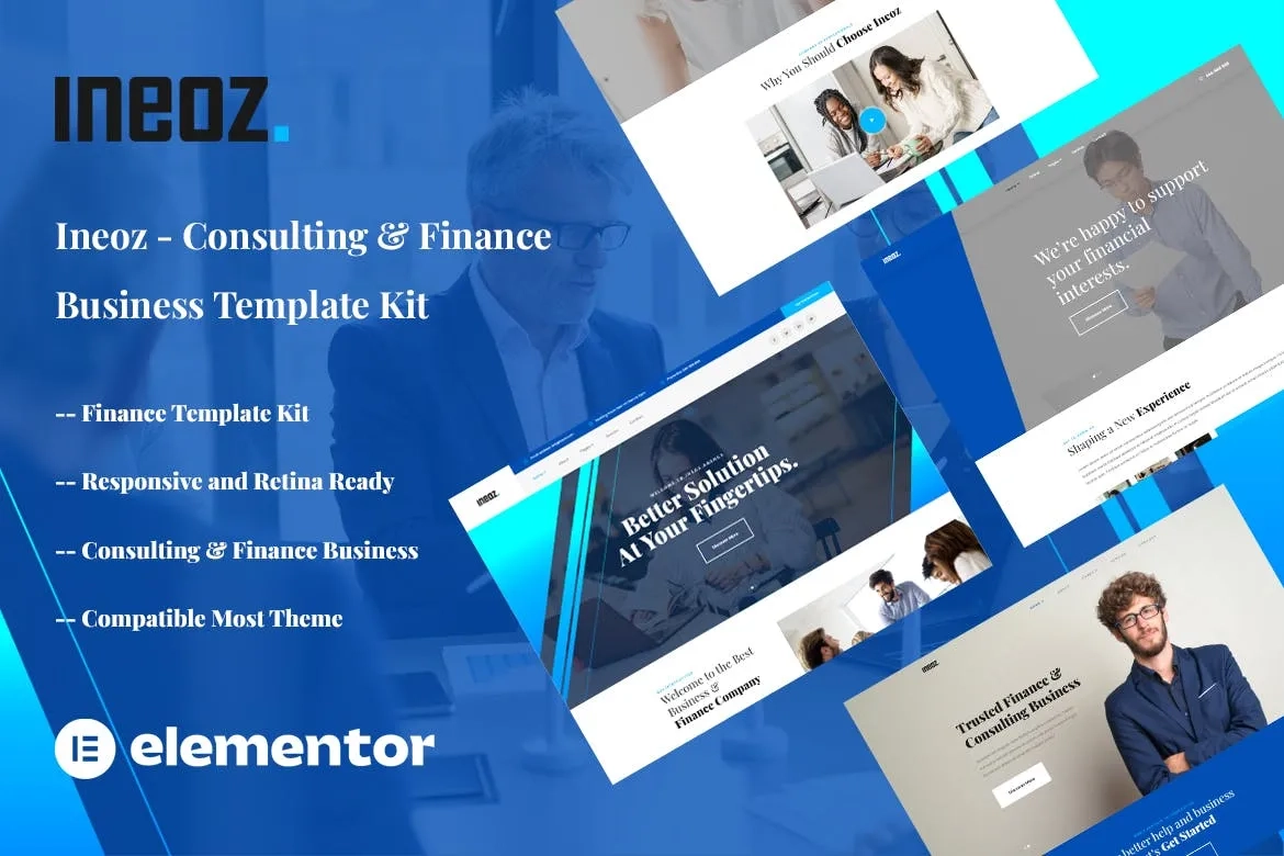 Ineoz – Consulting & Finance Business Elementor Template