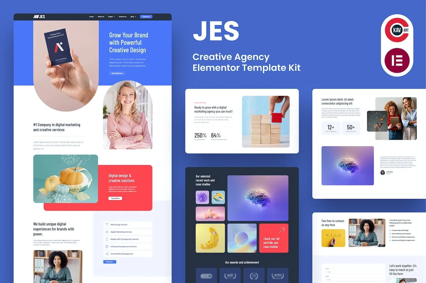 Jes – Creative Agency Elementor Pro Template