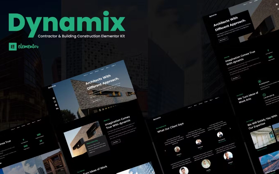Dynamix – Architecture Elementor Template