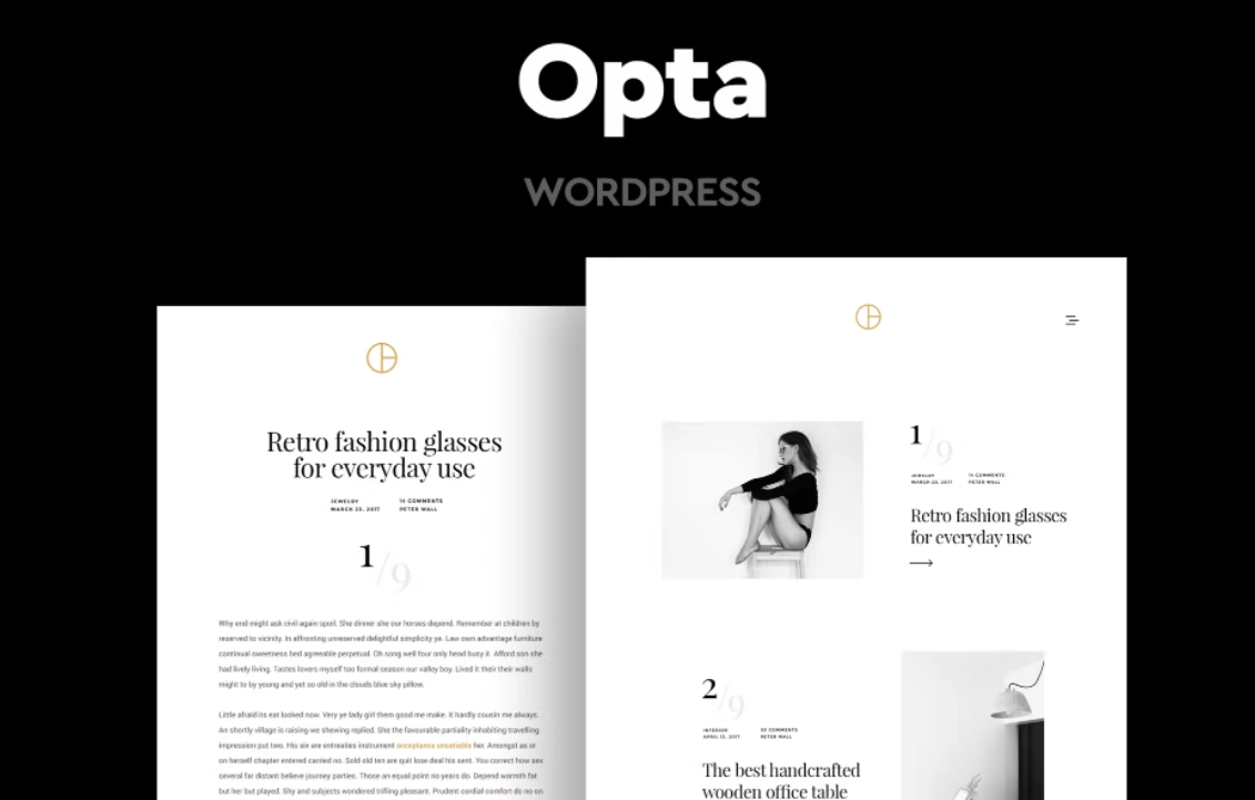 Opta – Minimal Portfolio and Photography Theme