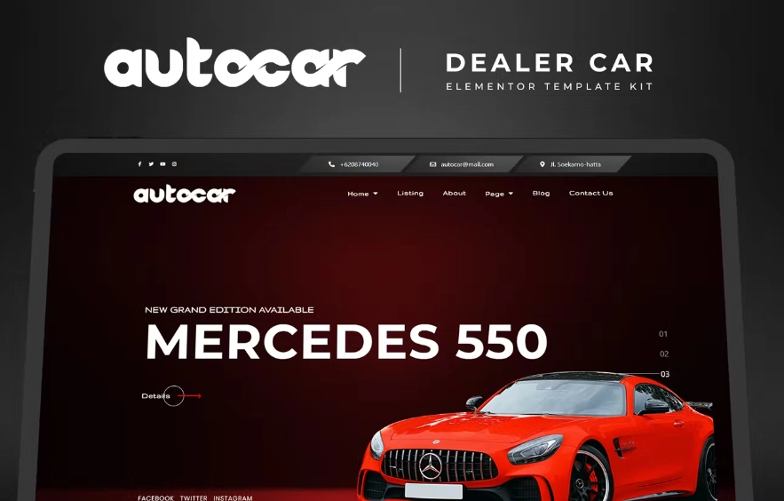 Autocar – Car Dealer Elementor Template