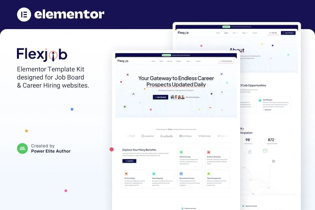 Flexjob – Job Board & Vacancies Elementor Template