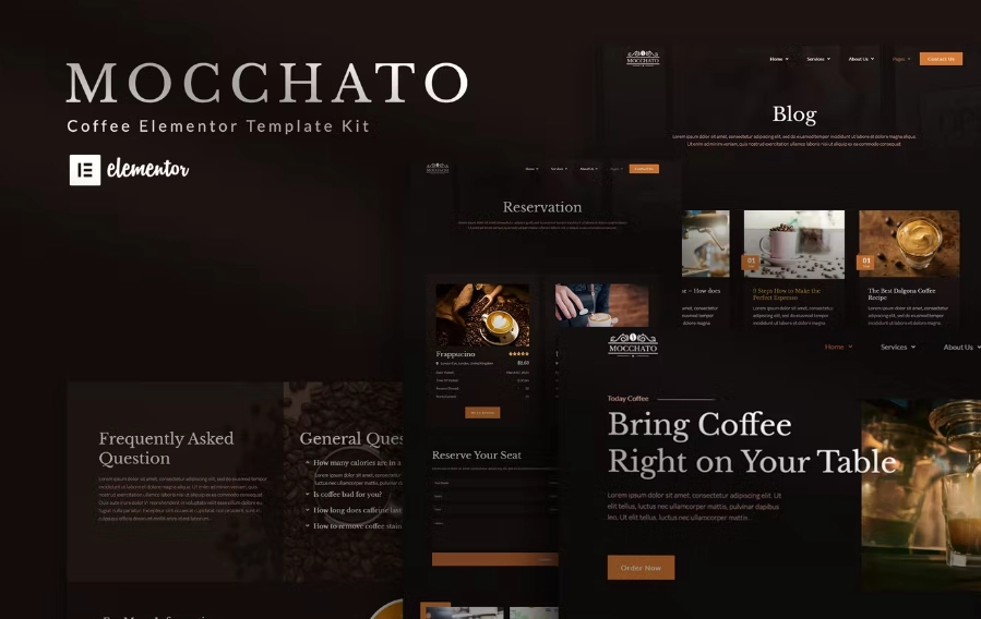 Mocchato – Coffee Shop Elementor Template