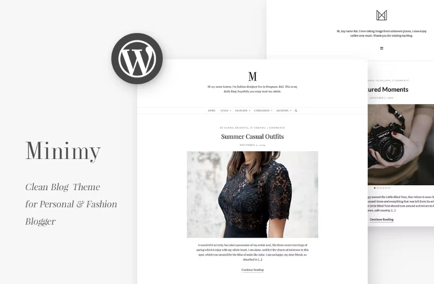 Minimy – Responsive Clean Personal & Fashion Blog