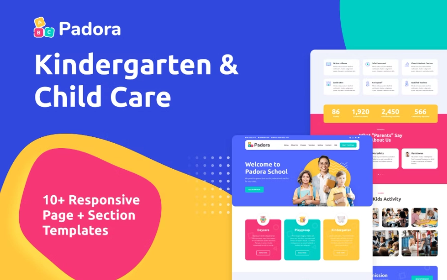 Padora – Kindergarten & Child Care Elementor Template