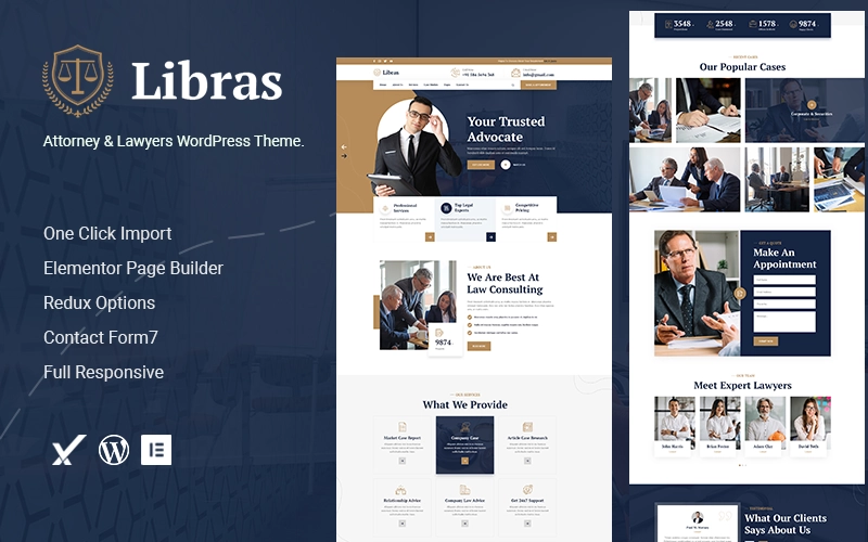 Libras – Attorney & Lawyers WordPress Theme